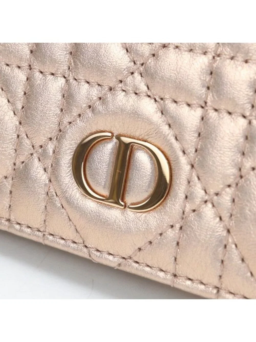 Dior Glycine Wallet Caro Bifold Lambskin